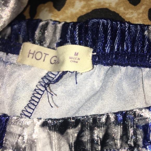 Blue flower bell bottoms women - Picture 5 of 6